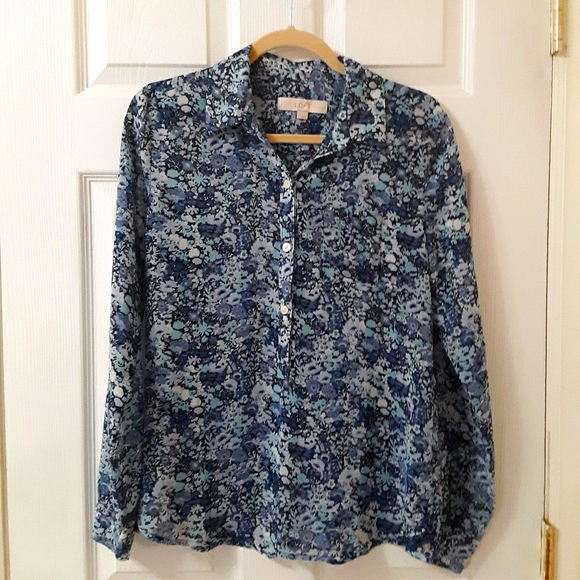 LOFT Tops - Ann Taylor LOFT Size S Long Sleeve Floral Top